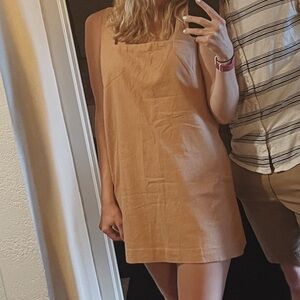 Abercrombie tan mini dress linen M